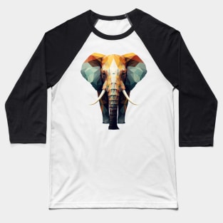 Majestic Polygon Elephant Baseball T-Shirt